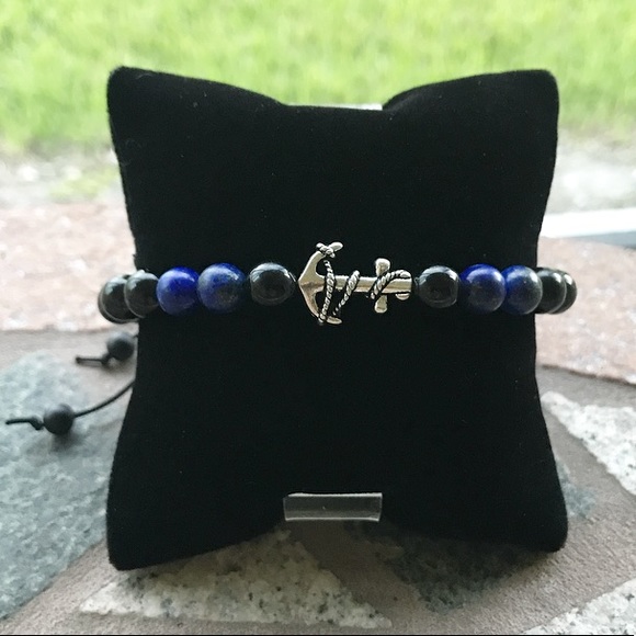 Men or women macrame men bracelet anchor charm - Picture 6 of 7